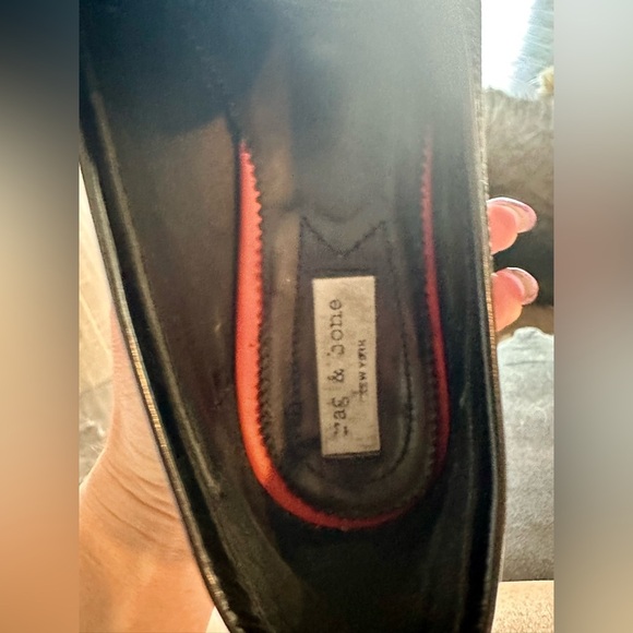 Rag & Bone Black and White Textured Loafers 6.5 - Picture 4 of 8